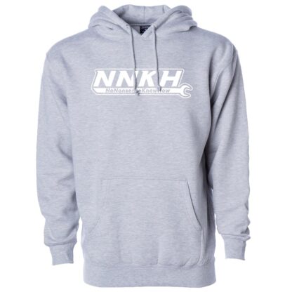 NNKH Logo Gray Heavyweight Hoodie (White logo)